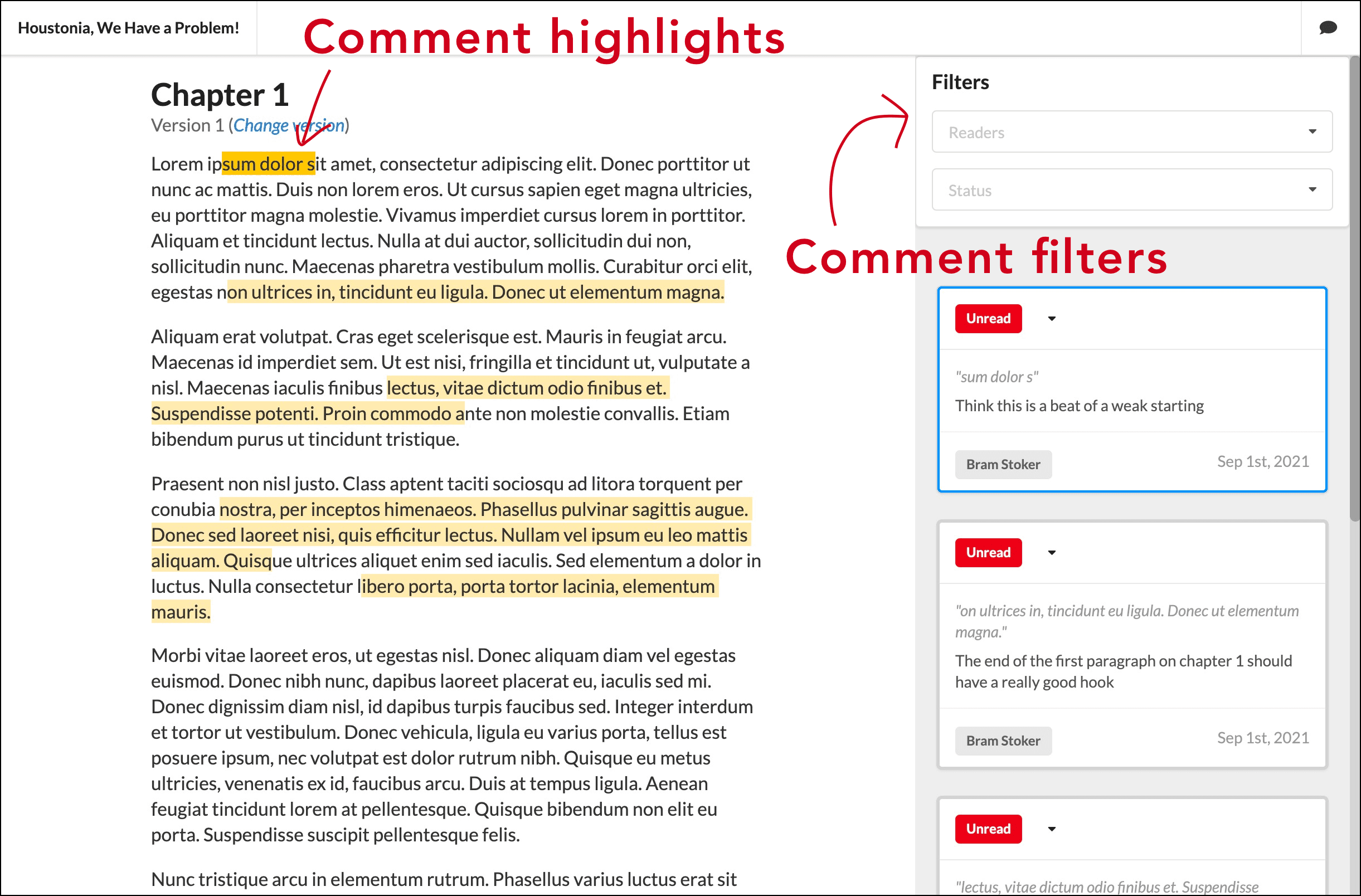 beta copy section comments